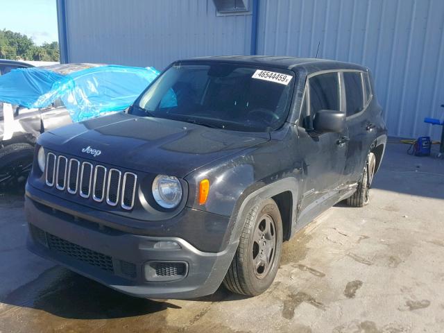 ZACCJAAB8HPE96722 - 2017 JEEP RENEGADE S BLACK photo 2