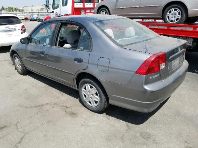 2HGES16375H625104 - 2005 HONDA CIVIC DX V GRAY photo 3