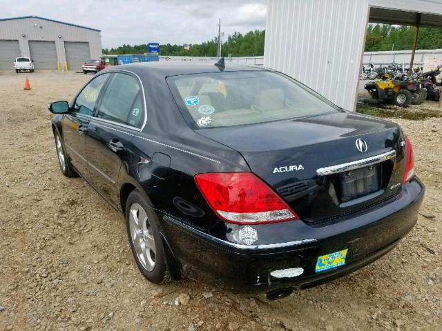 JH4KB16586C005108 - 2006 ACURA RL BLACK photo 3