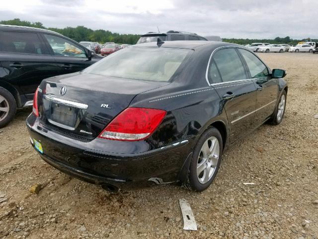 JH4KB16586C005108 - 2006 ACURA RL BLACK photo 4