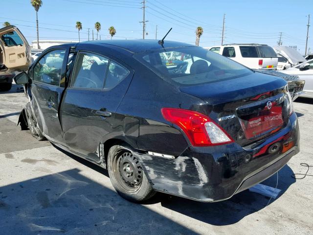 3N1CN7AP1GL874733 - 2016 NISSAN VERSA S BLACK photo 3