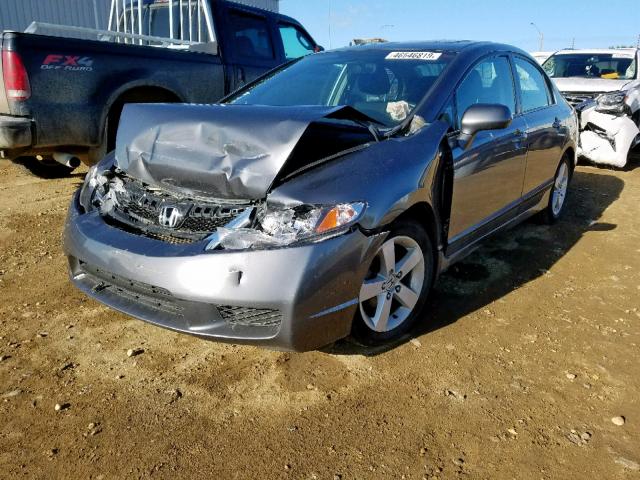 2HGFA16649H101190 - 2009 HONDA CIVIC LX-S ნაცრისფერი ფოტო 2