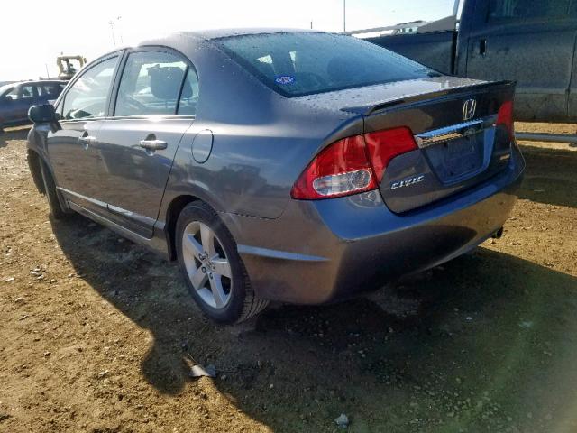 2HGFA16649H101190 - 2009 HONDA CIVIC LX-S ნაცრისფერი ფოტო 3