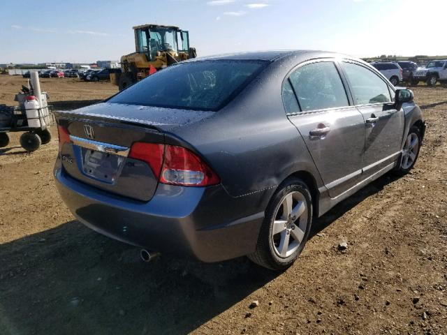 2HGFA16649H101190 - 2009 HONDA CIVIC LX-S ნაცრისფერი ფოტო 4