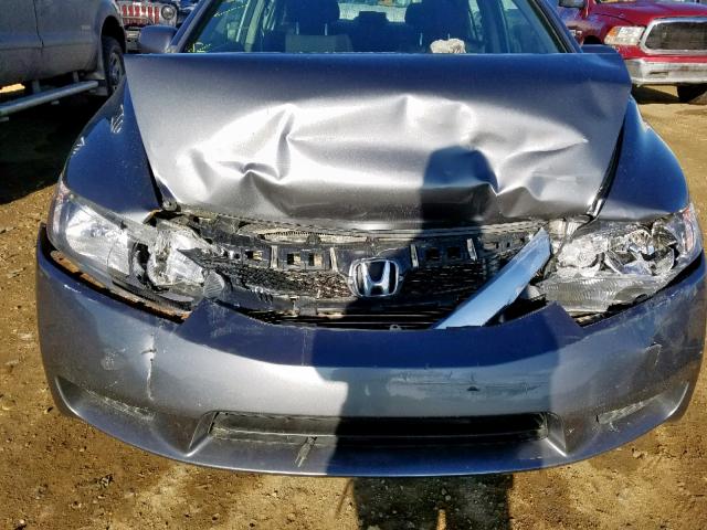 2HGFA16649H101190 - 2009 HONDA CIVIC LX-S ნაცრისფერი ფოტო 9