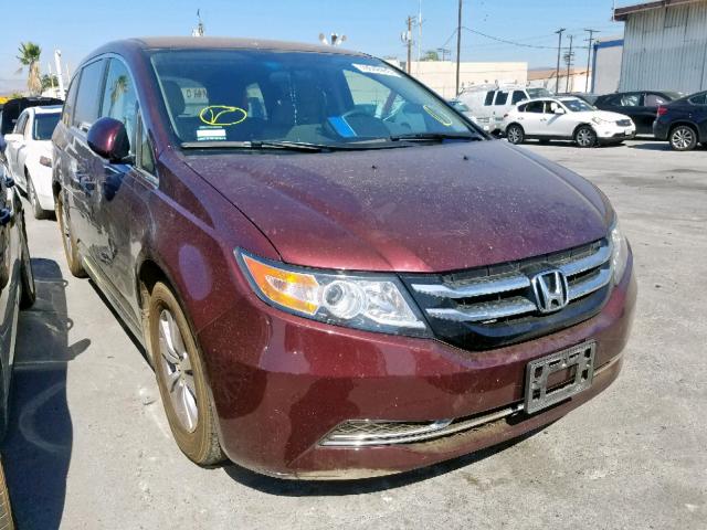 5FNRL5H45FB111768 - 2015 HONDA ODYSSEY EX BURGUNDY photo 1