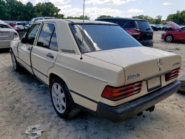 WDBDB28D8HF358792 - 1987 MERCEDES-BENZ 190 DT YELLOW photo 3