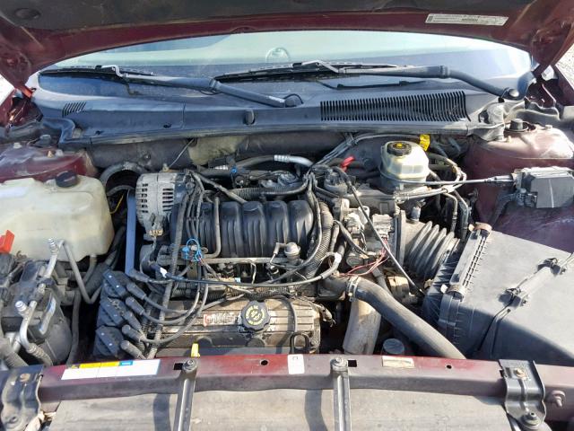 1G2HX54K5Y4246932 - 2000 PONTIAC BONNEVILLE MAROON photo 7