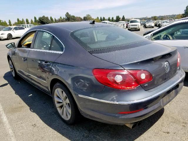 WVWMP7AN5AE565459 - 2010 VOLKSWAGEN CC SPORT GRAY photo 3