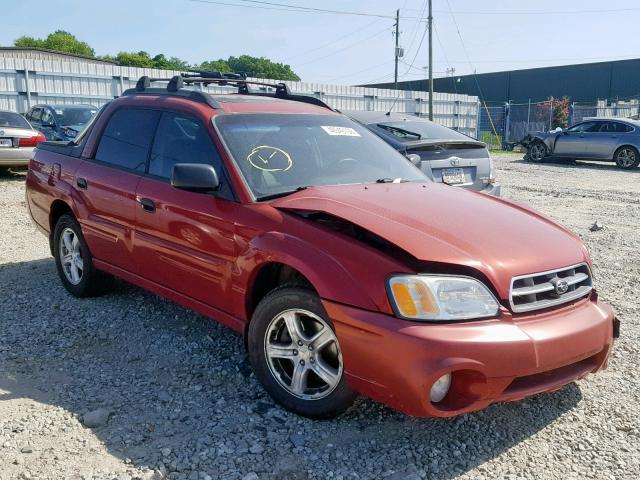 4S4BT62C957102935 - 2005 SUBARU BAJA SPORT RED photo 1