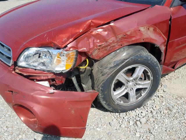 4S4BT62C957102935 - 2005 SUBARU BAJA SPORT RED photo 9