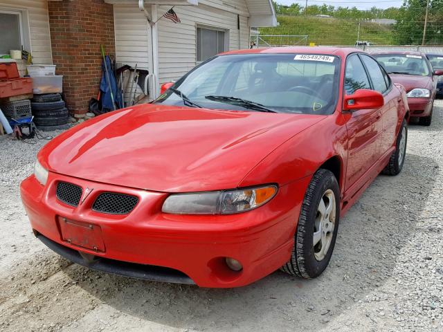 1G2WP52K6VF252829 - 1997 PONTIAC GRAND PRIX RED photo 2