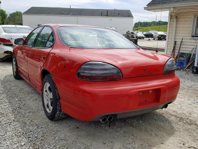 1G2WP52K6VF252829 - 1997 PONTIAC GRAND PRIX RED photo 3