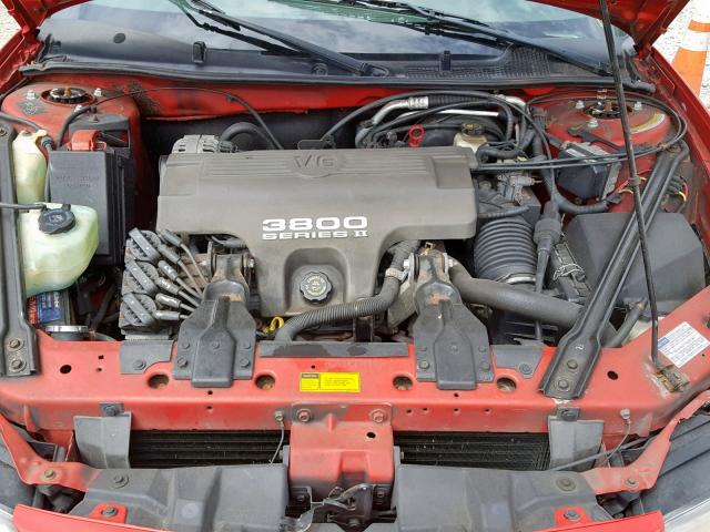 1G2WP52K6VF252829 - 1997 PONTIAC GRAND PRIX RED photo 7