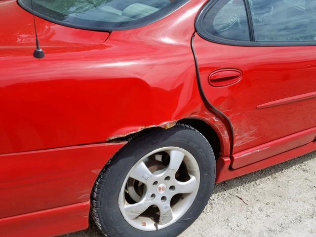 1G2WP52K6VF252829 - 1997 PONTIAC GRAND PRIX RED photo 9