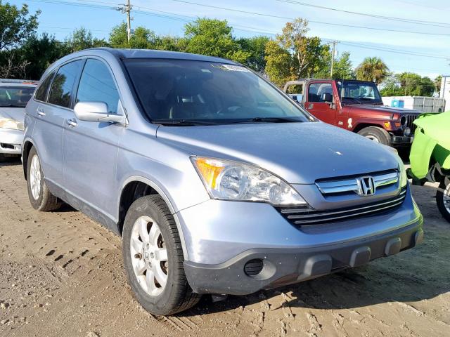 JHLRE38758C019779 - 2008 HONDA CR-V EXL BLUE photo 1