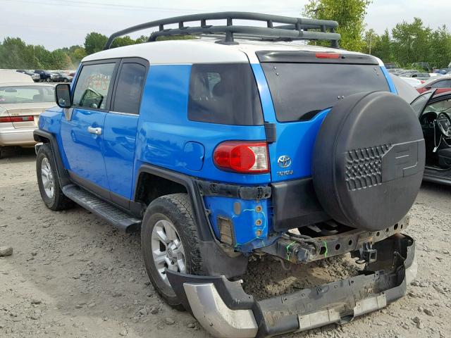 JTEBU11F370003583 - 2007 TOYOTA FJ CRUISER BLUE photo 3