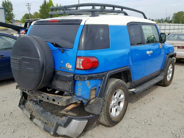 JTEBU11F370003583 - 2007 TOYOTA FJ CRUISER BLUE photo 4