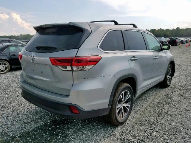 5TDZZRFH7HS228990 - 2017 TOYOTA HIGHLANDER SILVER photo 4