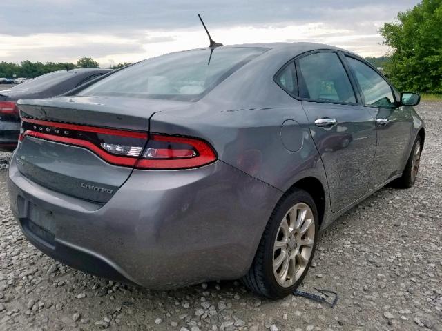 1C3CDFCA7DD133320 - 2013 DODGE DART LIMIT GRAY photo 4