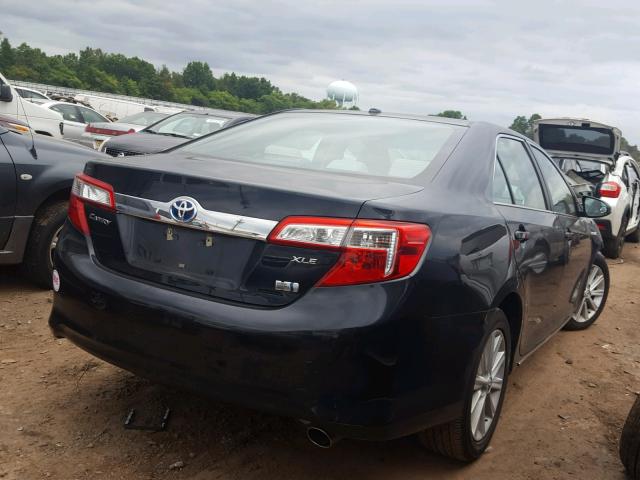 4T1BD1FK9DU078766 - 2013 TOYOTA CAMRY HYBR BLACK photo 4