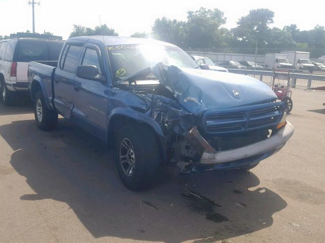 1B7HG38N02S656884 - 2002 DODGE DAKOTA QUA BLUE photo 1