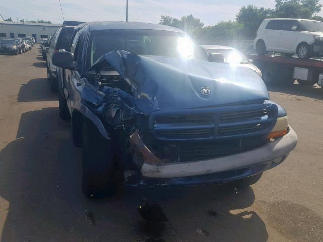 1B7HG38N02S656884 - 2002 DODGE DAKOTA QUA BLUE photo 7