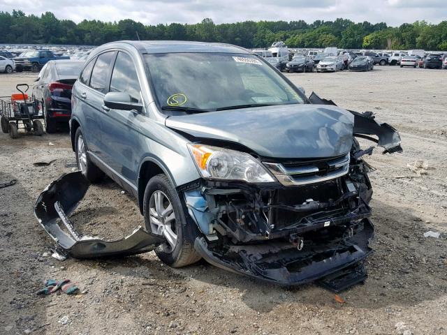 JHLRE4H70AC013402 - 2010 HONDA CR-V EXL GRAY photo 1