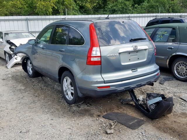 JHLRE4H70AC013402 - 2010 HONDA CR-V EXL GRAY photo 3