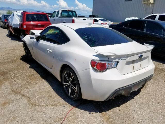 JF1ZCAC17F9603336 - 2015 SUBARU BRZ 2.0 LI WHITE photo 3