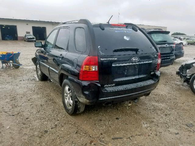 KNDJE723187454749 - 2008 KIA SPORTAGE E BLACK photo 3