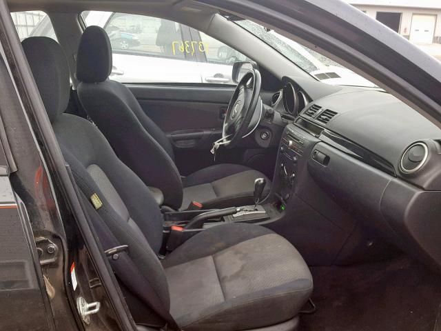 JM1BK32F081163310 - 2008 MAZDA 3 I BLACK photo 5