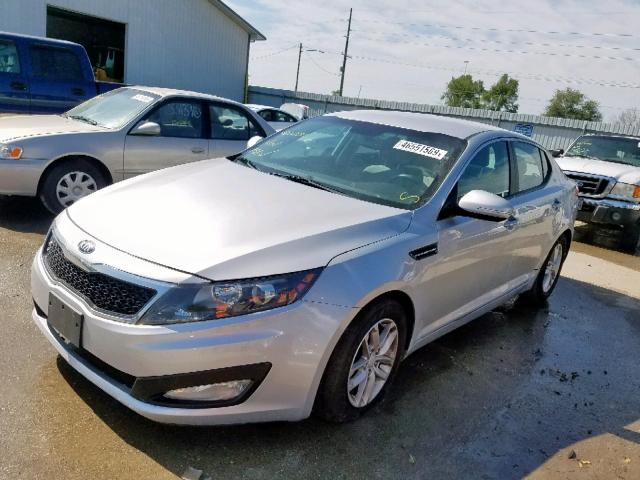 KNAGM4A78D5355350 - 2013 KIA OPTIMA LX SILVER photo 2