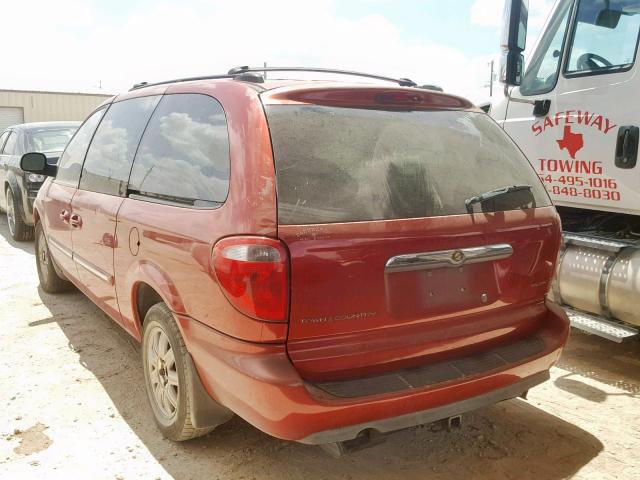 2C8GP54L55R461038 - 2005 CHRYSLER TOWN & COU RED photo 3