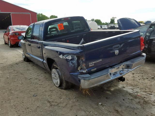 1D7HW48K35S130189 - 2005 DODGE DAKOTA QUA BLUE photo 3