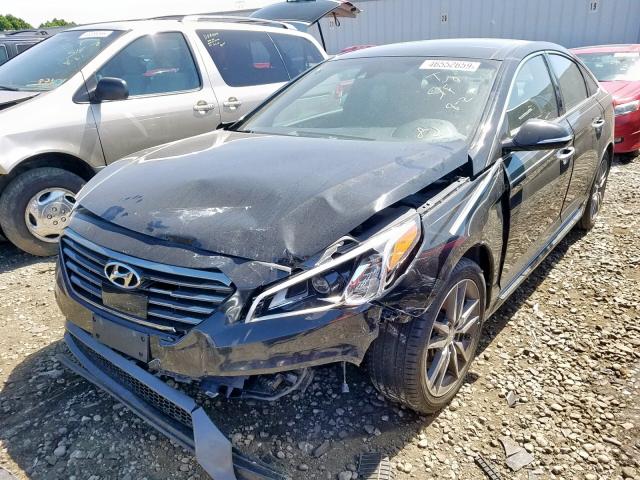 5NPE34AB7FH049065 - 2015 HYUNDAI SONATA SPO BLACK photo 2