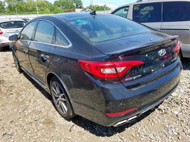 5NPE34AB7FH049065 - 2015 HYUNDAI SONATA SPO BLACK photo 3