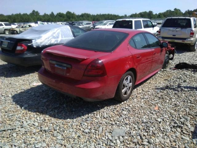 2G2WP552971163536 - 2007 PONTIAC GRAND PRIX RED photo 4