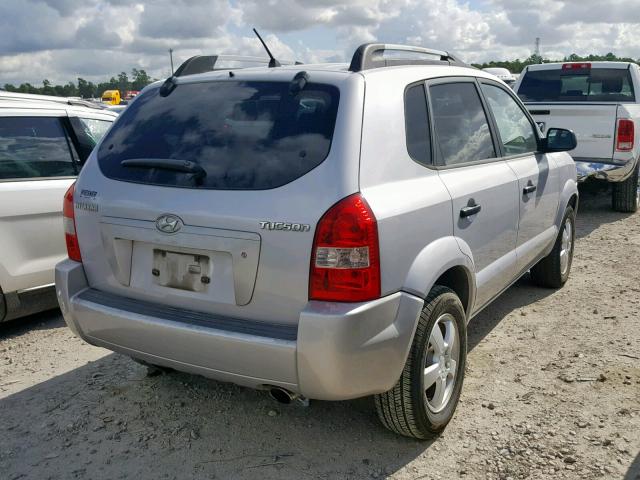 KM8JM12B35U119024 - 2005 HYUNDAI TUCSON GL SILVER photo 4