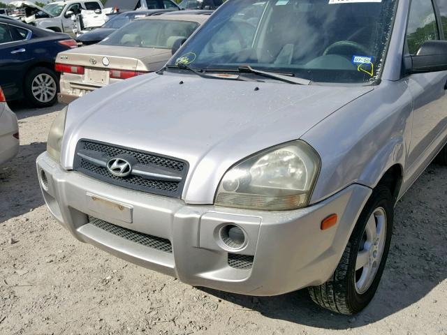 KM8JM12B35U119024 - 2005 HYUNDAI TUCSON GL SILVER photo 9