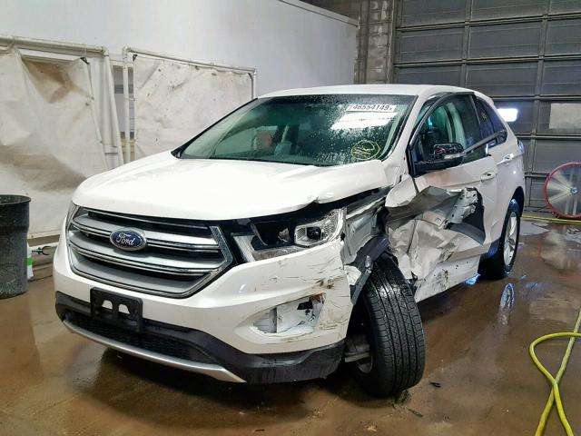 2FMPK4J82HBB94444 - 2017 FORD EDGE SEL WHITE photo 2