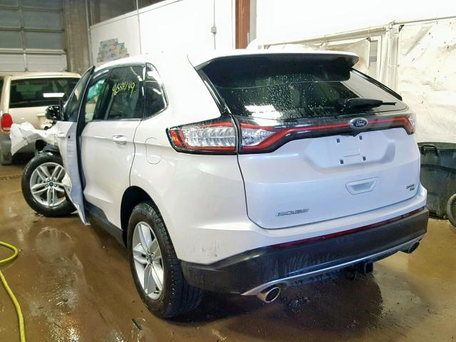 2FMPK4J82HBB94444 - 2017 FORD EDGE SEL WHITE photo 3