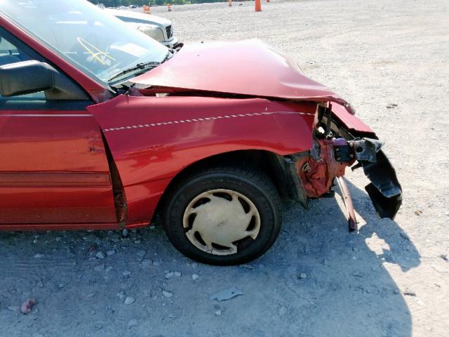 1FAPP15J1PW367178 - 1993 FORD ESCORT LX MAROON photo 9