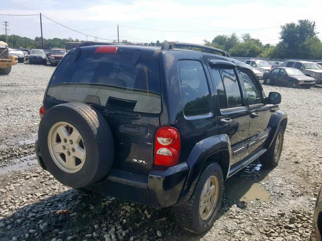 1J4GL48K27W513268 - 2007 JEEP LIBERTY SP BLACK photo 4