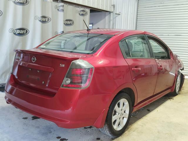 3N1AB6APXAL709037 - 2010 NISSAN SENTRA 2.0 RED photo 4