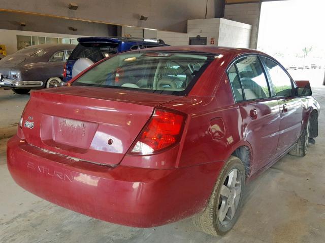 1G8AL55F27Z125376 - 2007 SATURN ION LEVEL RED photo 4