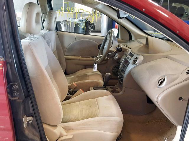 1G8AL55F27Z125376 - 2007 SATURN ION LEVEL RED photo 5