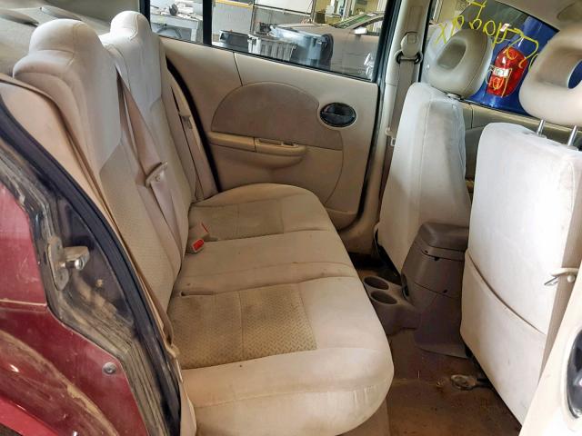 1G8AL55F27Z125376 - 2007 SATURN ION LEVEL RED photo 6