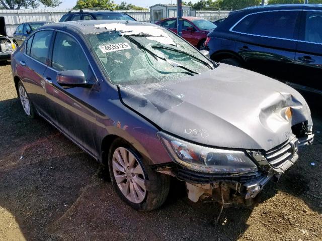 1HGCR3F80EA039899 - 2014 HONDA ACCORD EXL GRAY photo 1