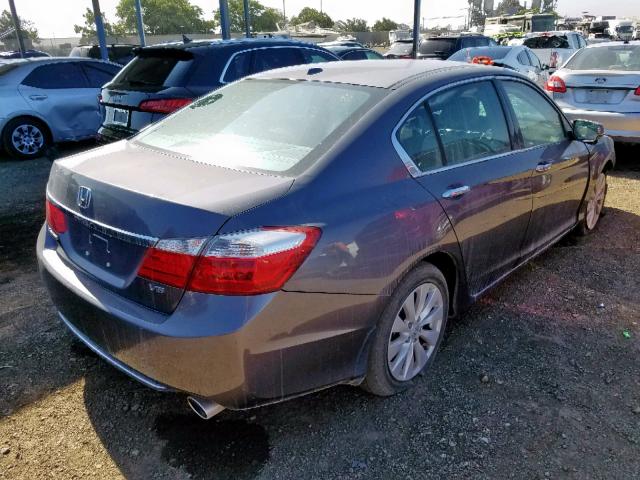 1HGCR3F80EA039899 - 2014 HONDA ACCORD EXL GRAY photo 4